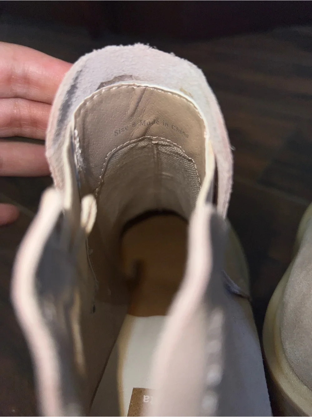Dolce Vita Light Beige Suede Chelsea Platform Booties